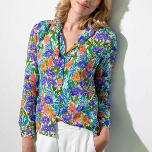 Leylie Go-To Shirt long sleeve Bold Floral Large